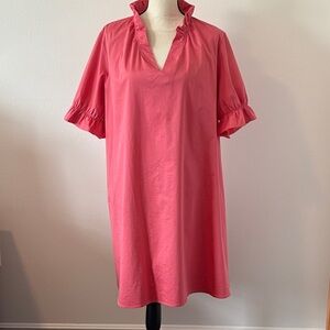 Ming Wang Ruffle Trim Shift Dress Size L